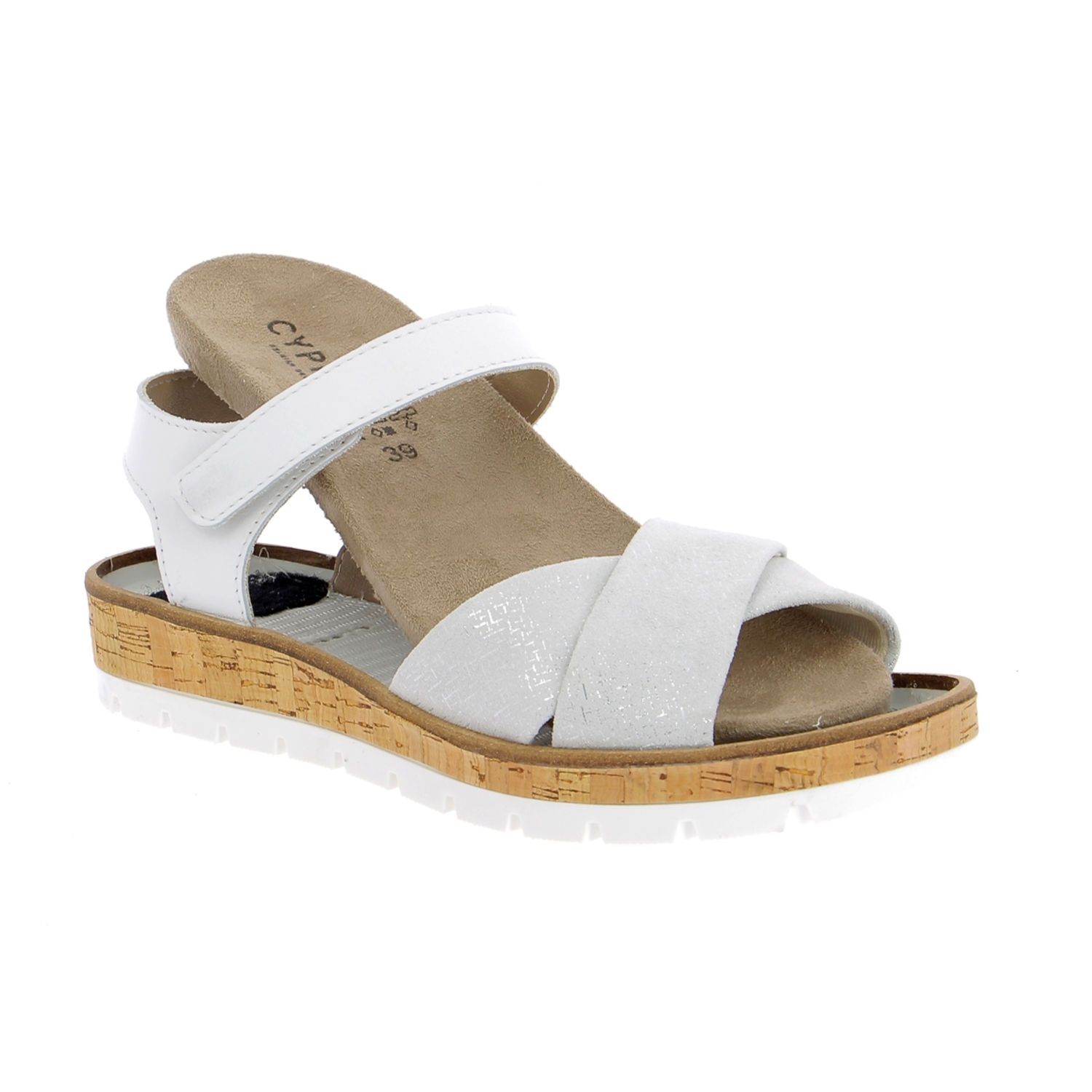 Zoom Cypres sandales blanc