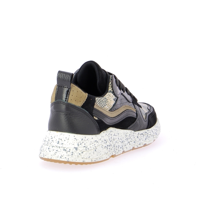 Poelman sneakers zwart zwart