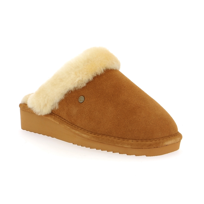 Warmbat pantoufles cognac cognac