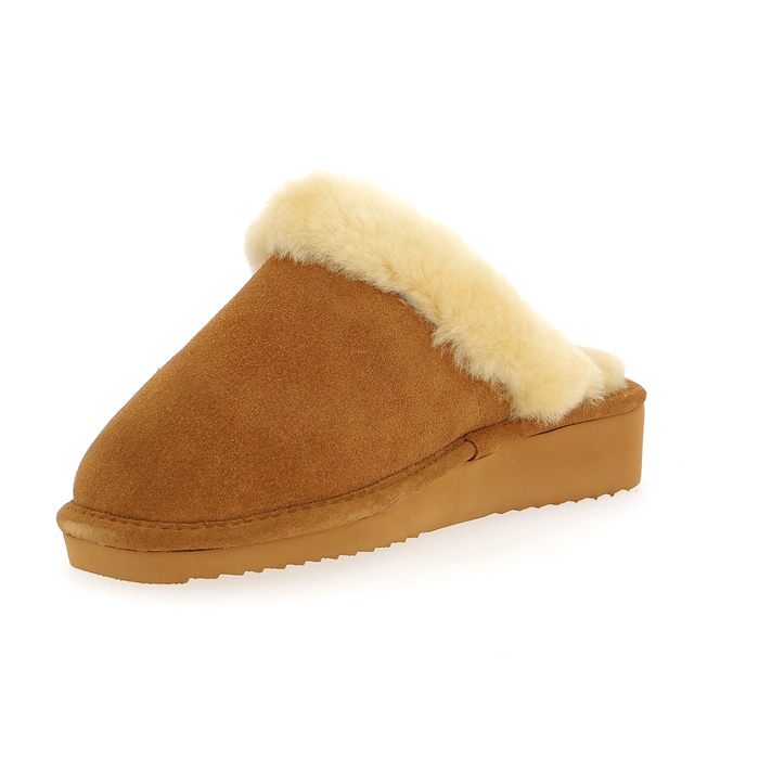 Warmbat pantoufles cognac cognac