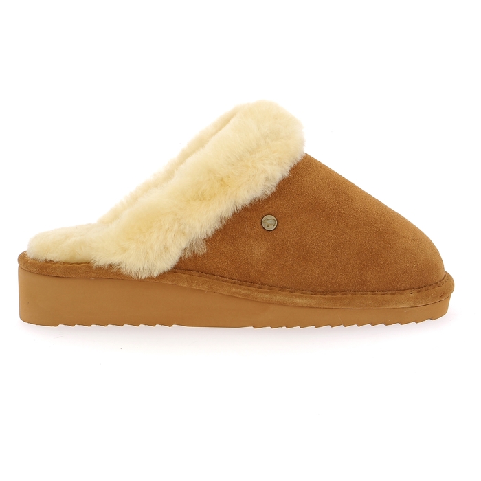 Warmbat pantoufles cognac cognac