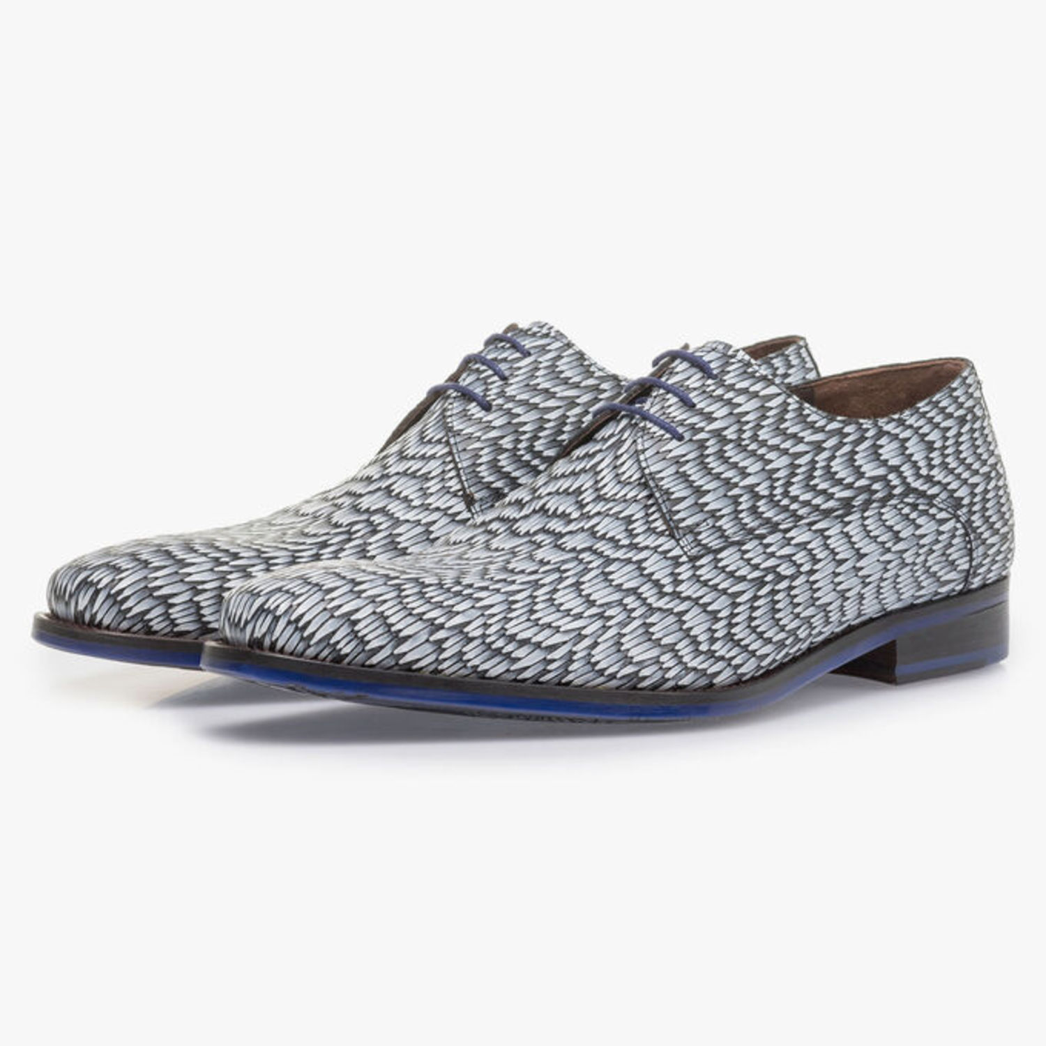 Zoom Floris Van Bommel veterschoenen wit