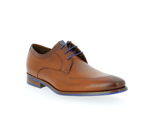 Floris Van Bommel Veterschoenen cognac