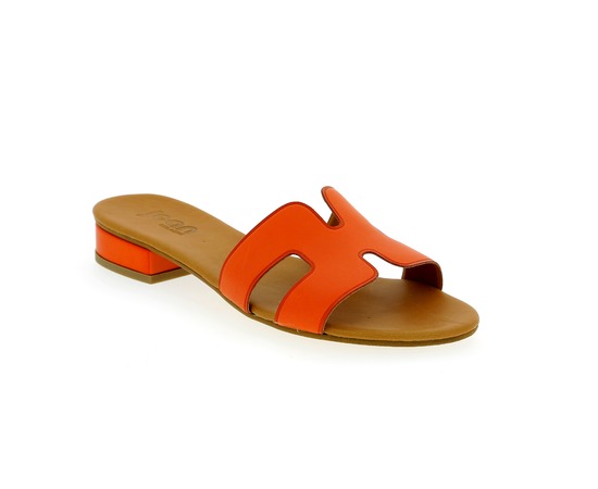 Muiltjes - slippers Delaere Oranje