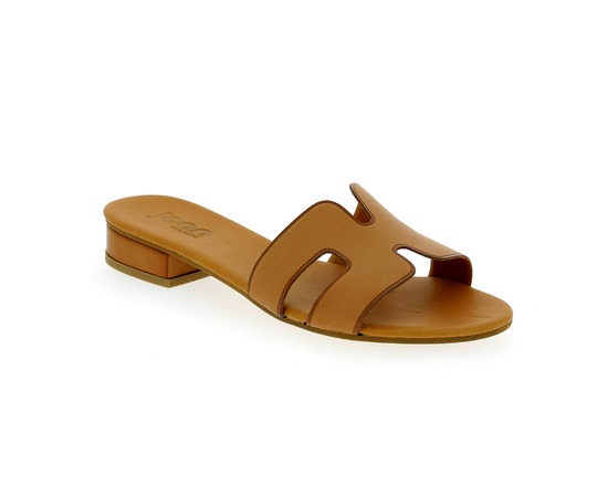 Delaere Muiltjes - slippers cognac