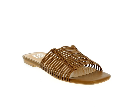 Bibilou Muiltjes - slippers cognac