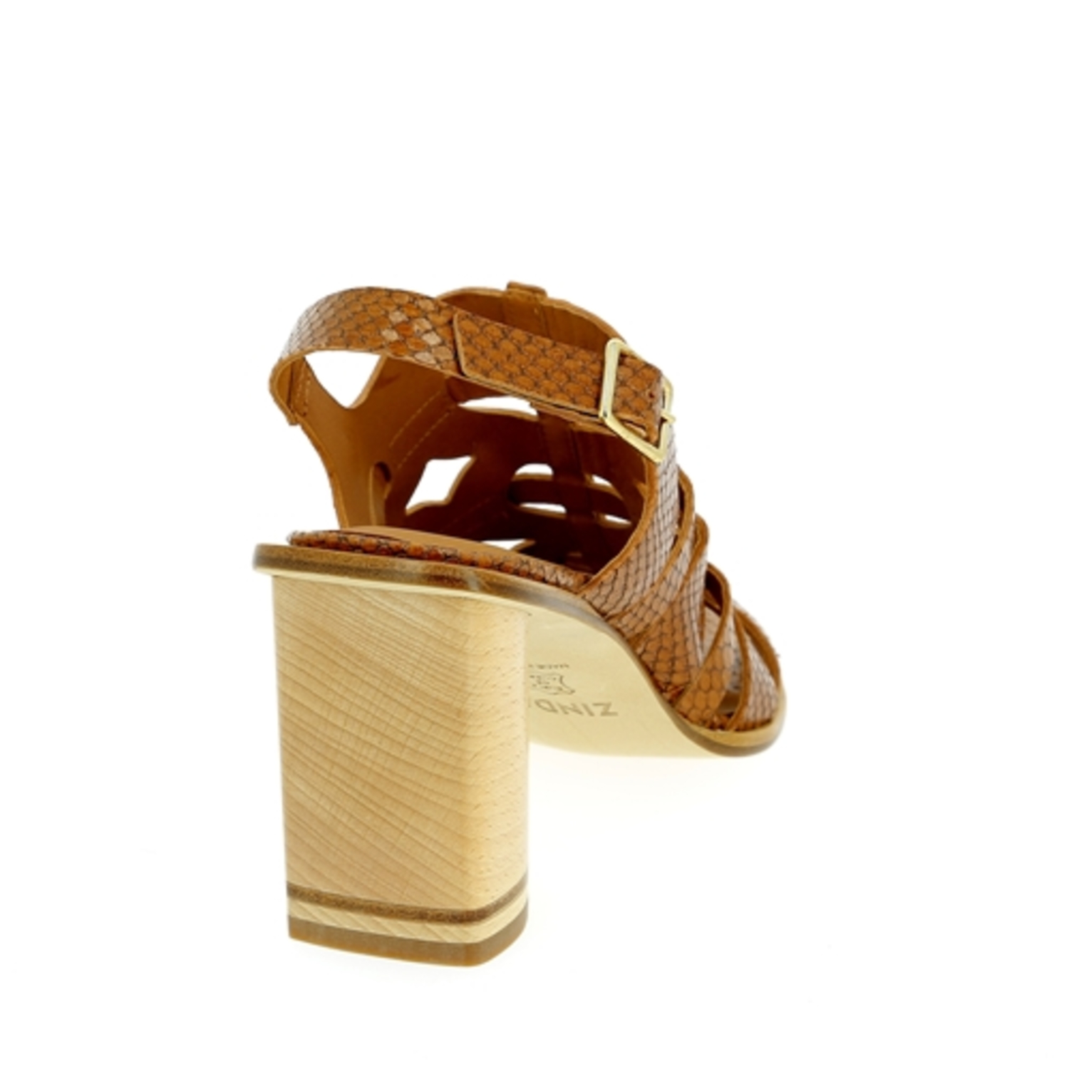 Zoom Zinda sandales cognac