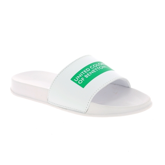 Benetton muiltjes - slippers wit wit