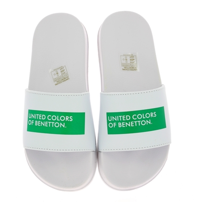 Benetton muiltjes - slippers wit wit