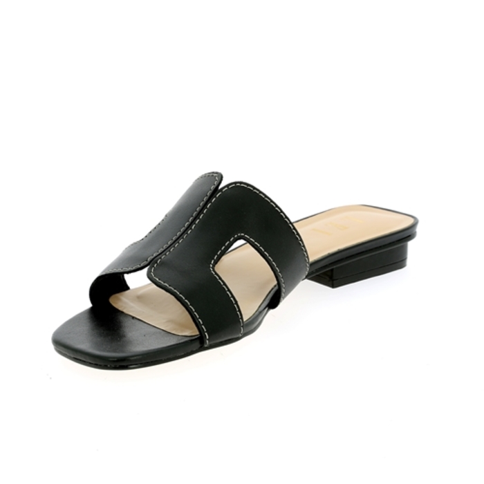 Delaere muiltjes - slippers zwart zwart