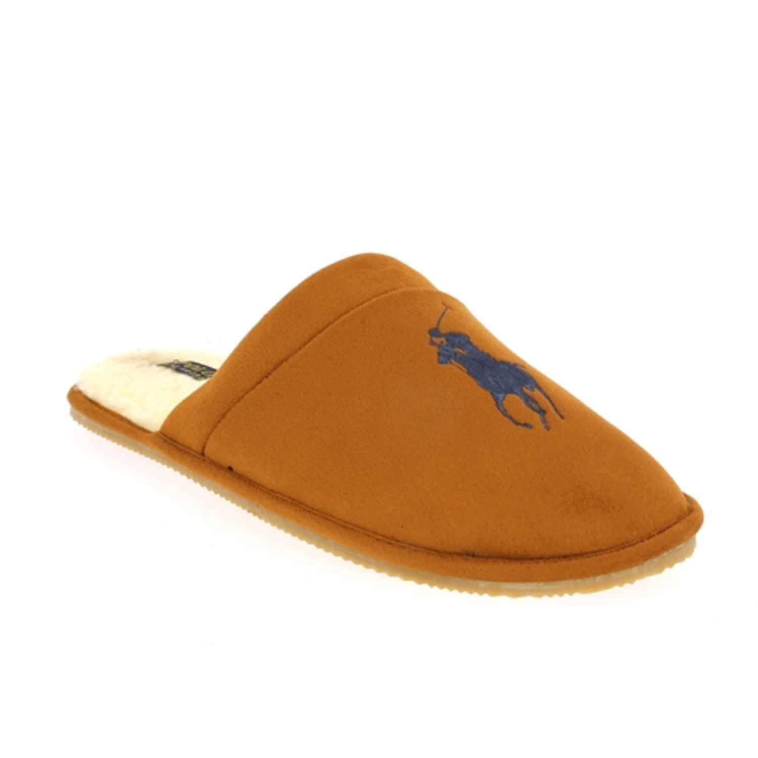Zoom Ralph Lauren pantoffels cognac