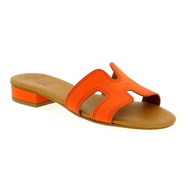 Muiltjes - slippers Delaere Oranje