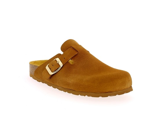 Cypres Muiltjes - slippers cognac