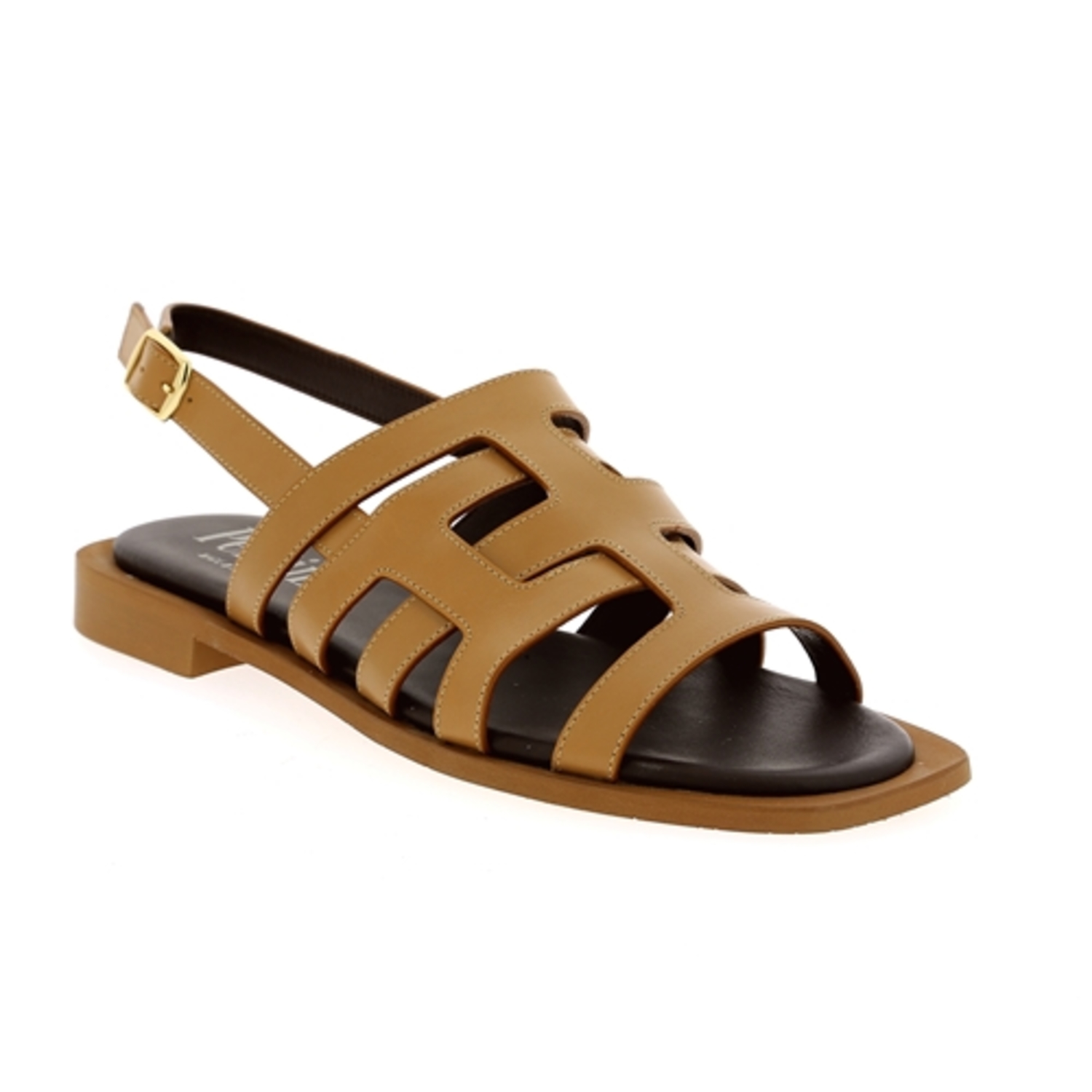 Zoom Pertini sandales cognac