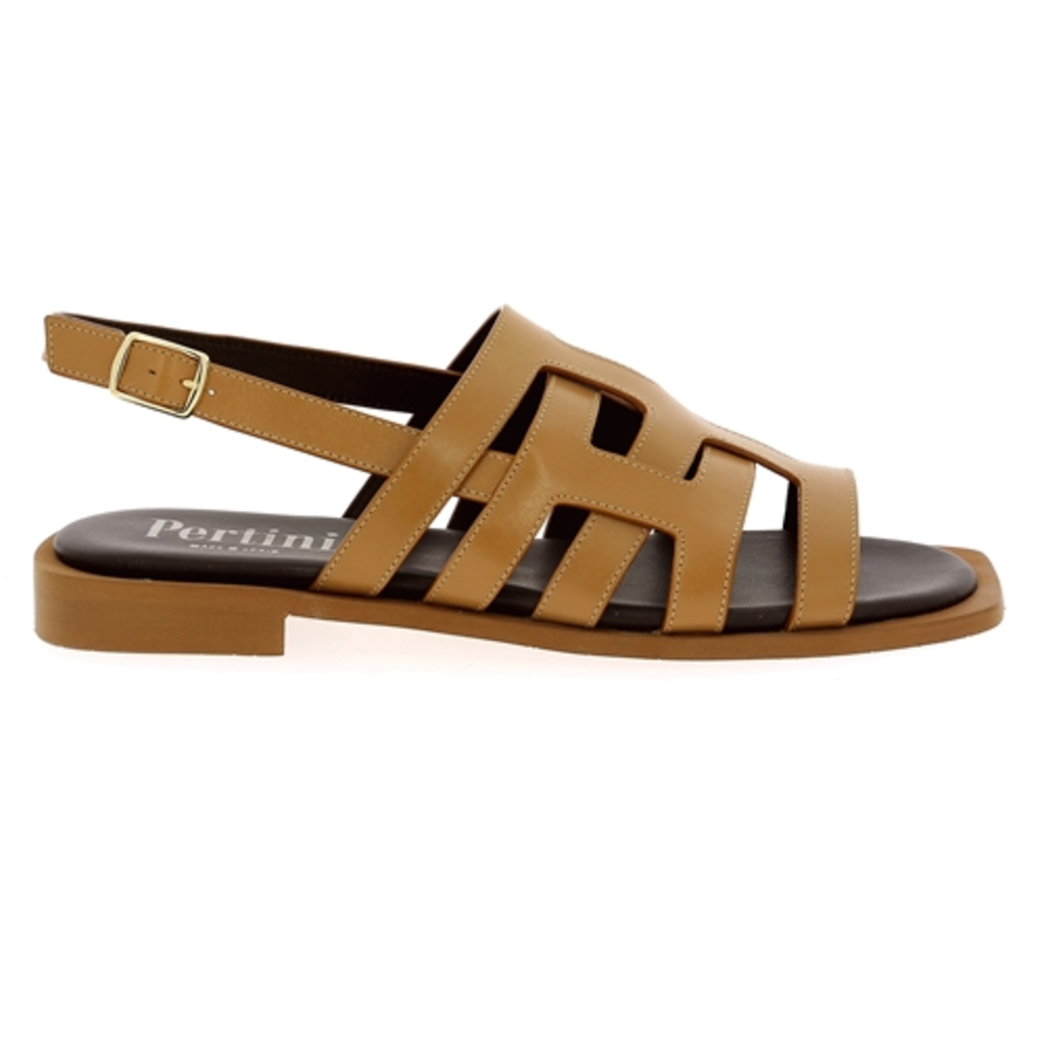 Zoom Pertini sandales cognac