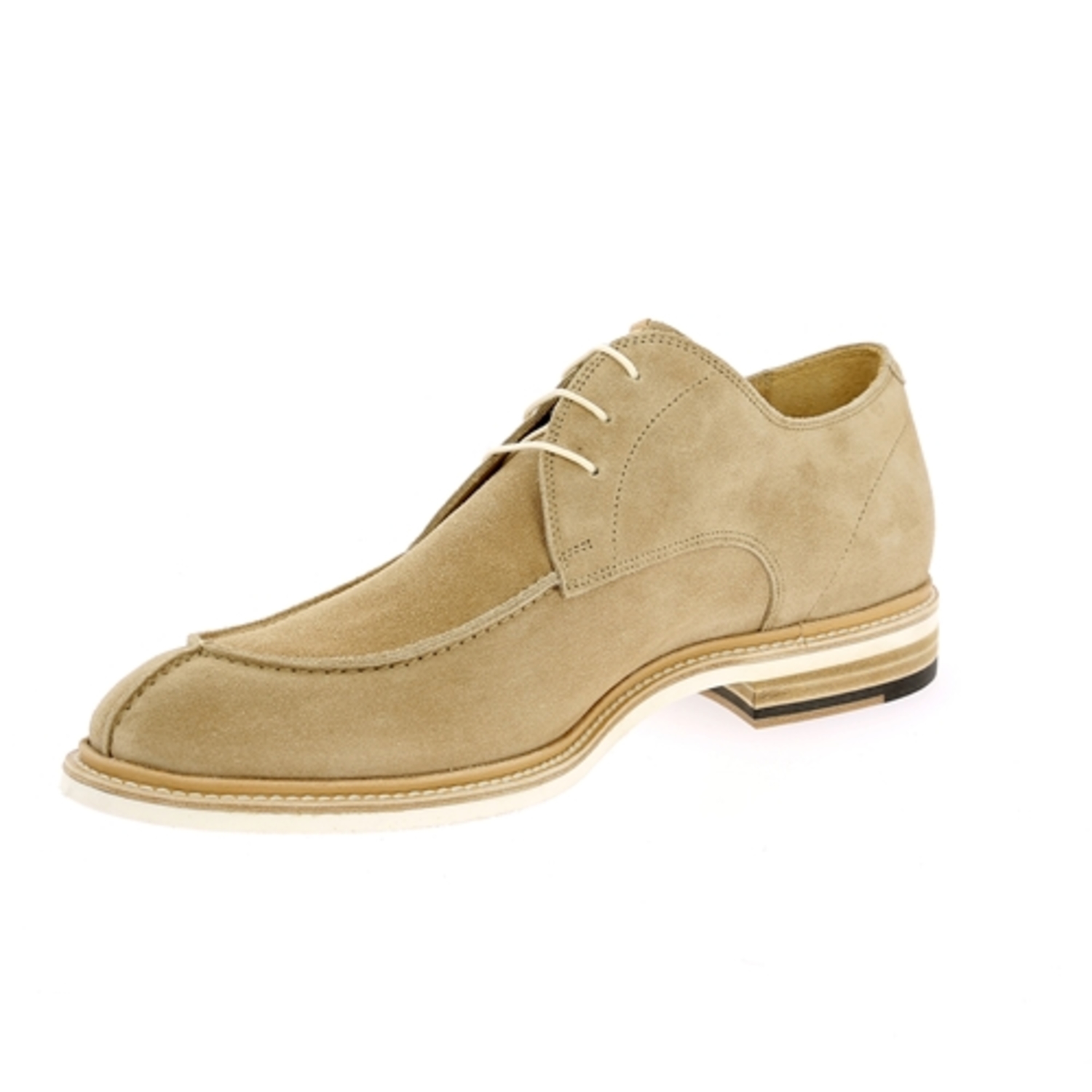 Zoom Floris Van Bommel veterschoenen beige