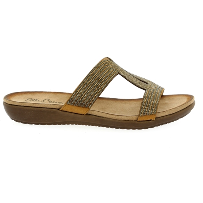 Ella Cruz muiltjes - slippers brons brons