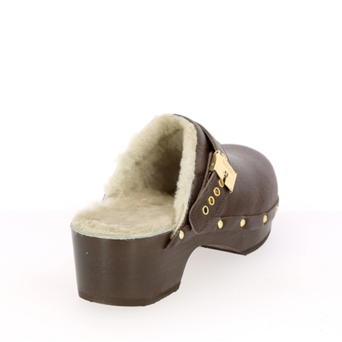 Scholl muiltjes - slippers bruin bruin