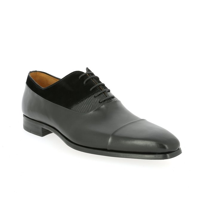 Magnanni veterschoenen zwart zwart