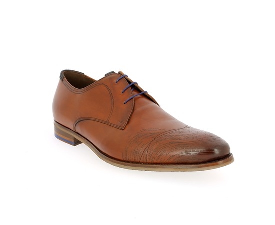 Floris Van Bommel Veterschoenen cognac