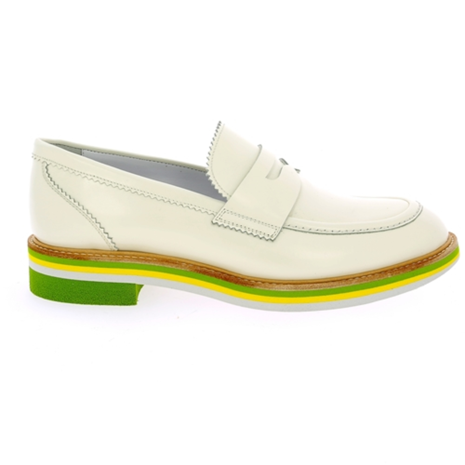 Zoom Pertini moccassins blanc