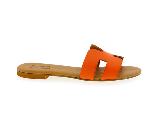 Muiltjes - slippers Delaere oranje