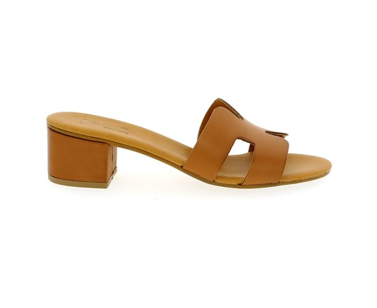 Delaere Muiltjes - slippers cognac