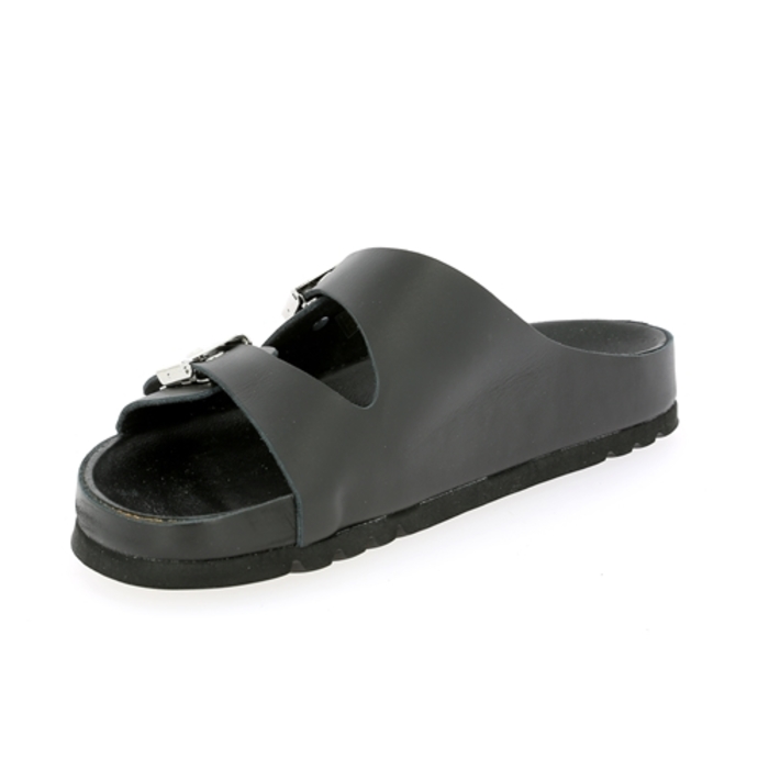 Scholl muiltjes - slippers zwart zwart