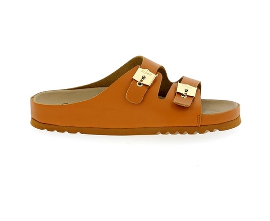 Scholl Muiltjes - slippers cognac