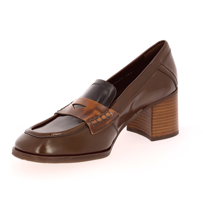 Pertini instappers - instapschoenen cognac cognac