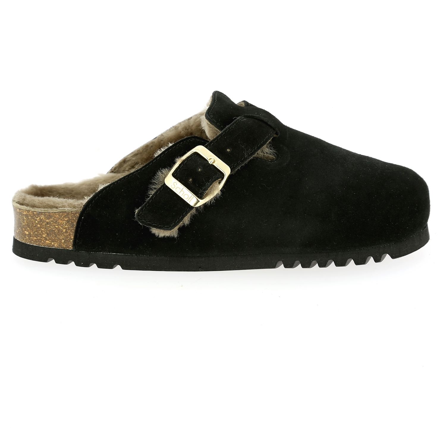 Zoom Scholl pantoufles noir