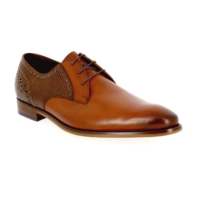 Floris Van Bommel Veterschoenen cognac