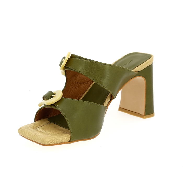 Angel Alarcon muiltjes - slippers kaki kaki