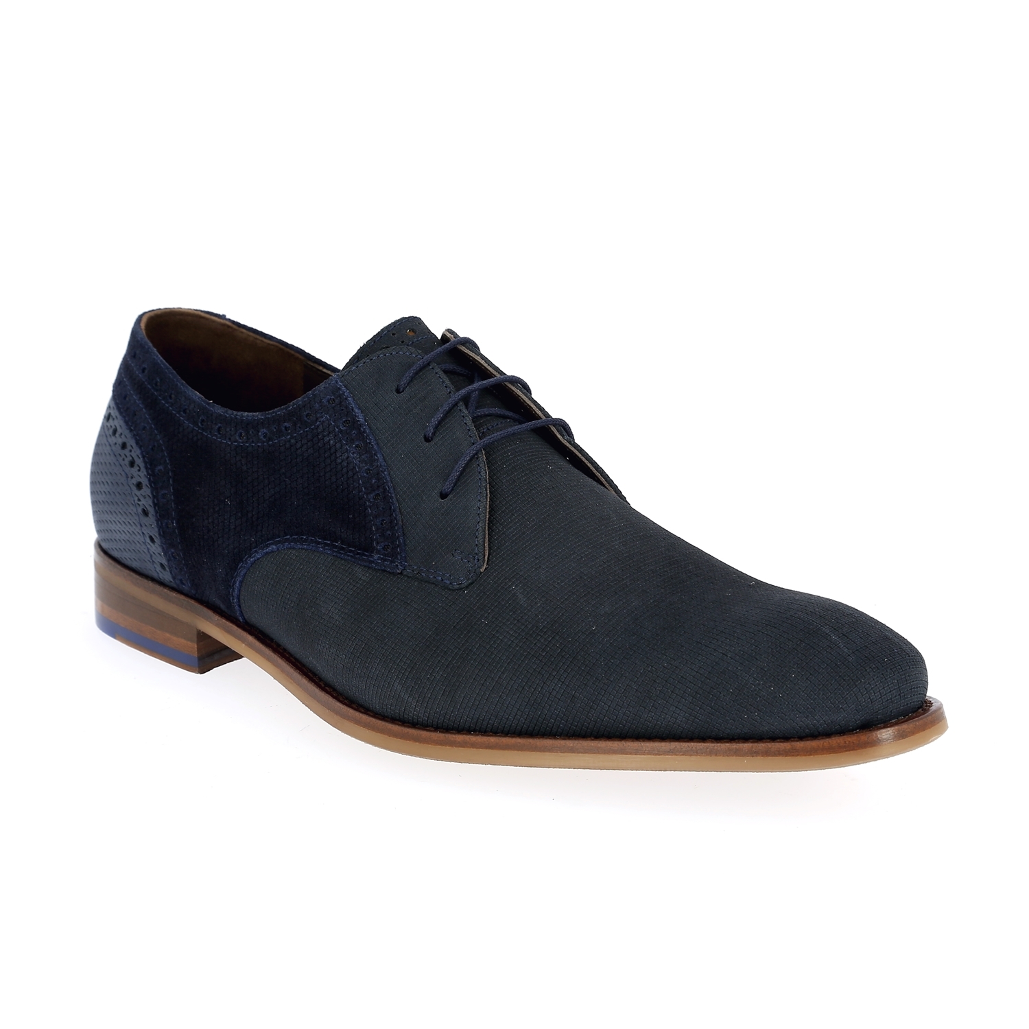 Zoom Floris Van Bommel veterschoenen blauw