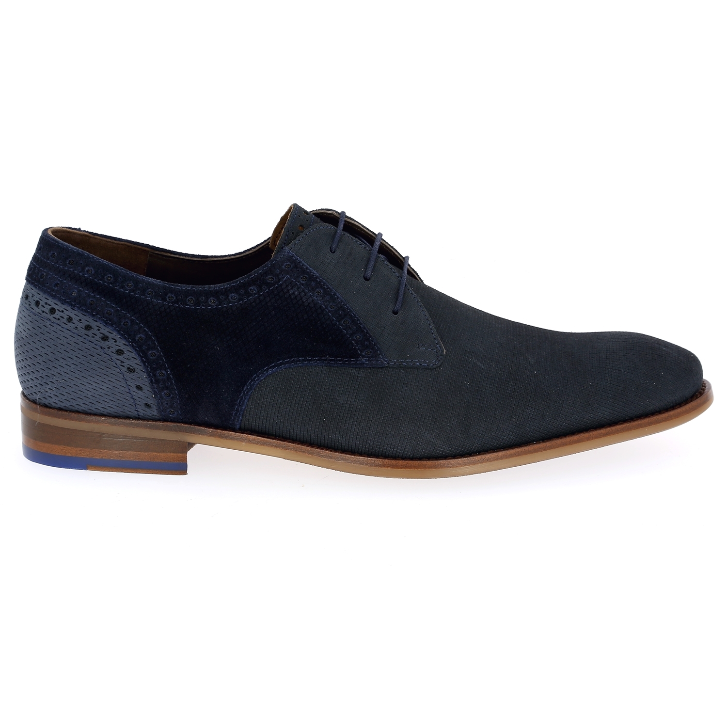 Zoom Floris Van Bommel veterschoenen blauw