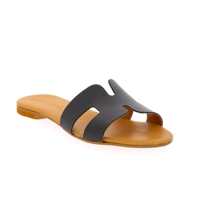 Muiltjes - slippers Delaere Zwart