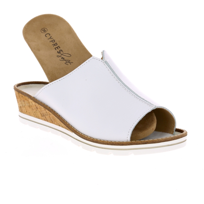 Cypres muiltjes - slippers wit wit