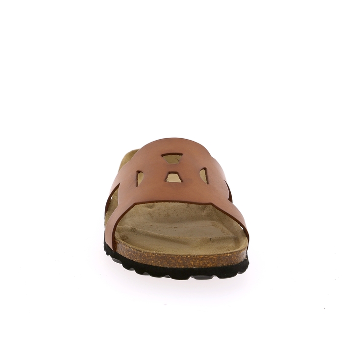 Cypres muiltjes - slippers cognac cognac
