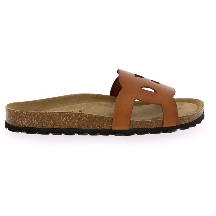 Cypres muiltjes - slippers cognac cognac