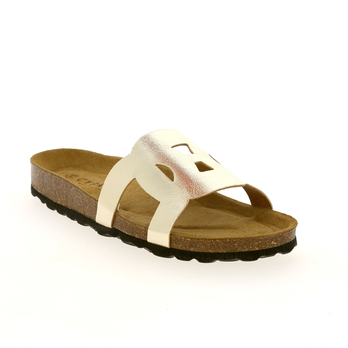 Cypres muiltjes - slippers cognac