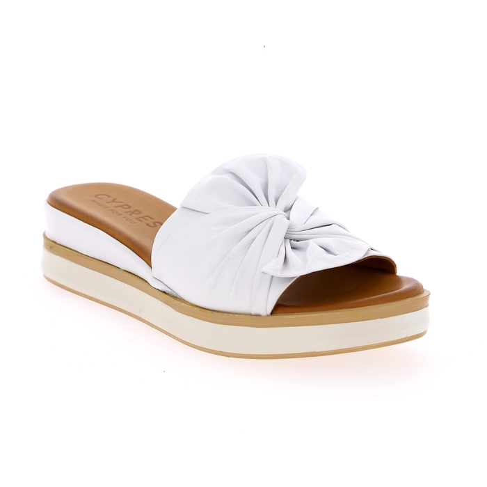 Cypres muiltjes - slippers wit wit