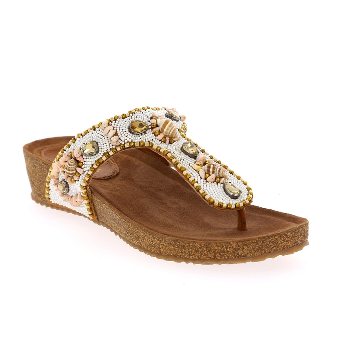 Cypres muiltjes - slippers wit wit