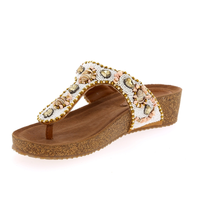 Cypres muiltjes - slippers wit wit