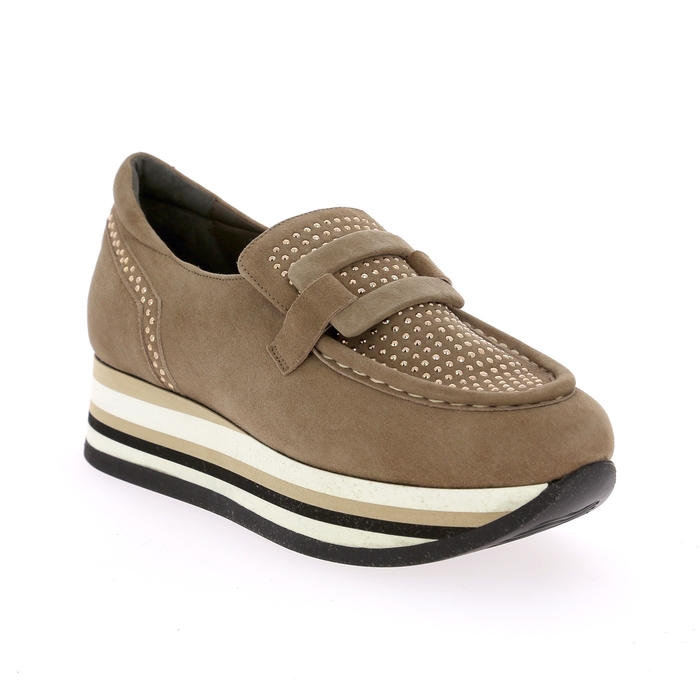 Softwaves instappers - instapschoenen taupe taupe