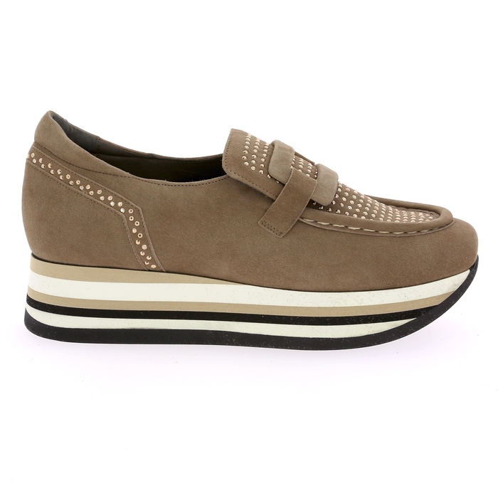 Softwaves instappers - instapschoenen taupe taupe