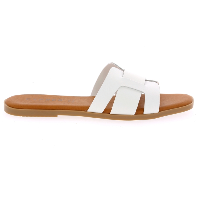 Cypres muiltjes - slippers wit wit