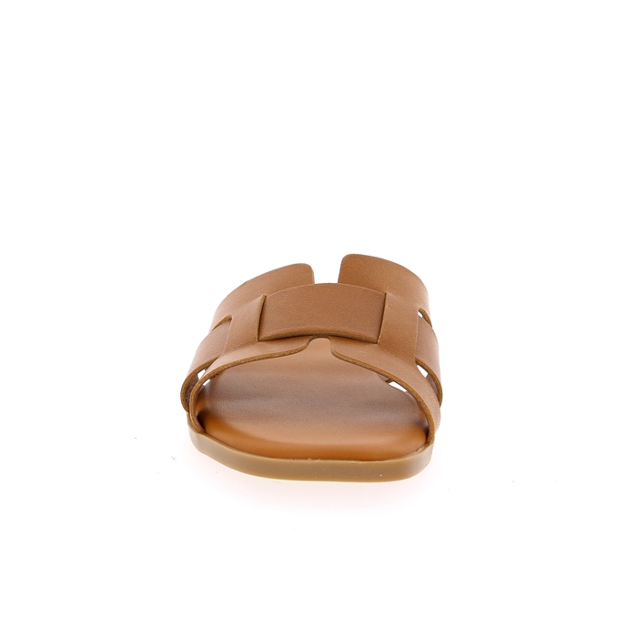 Cypres muiltjes - slippers cognac cognac