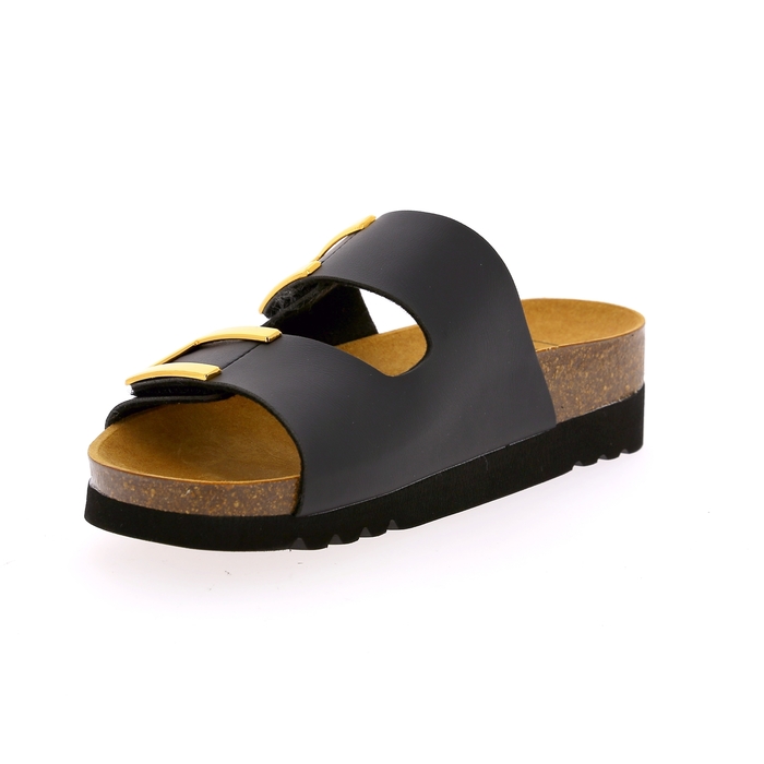 Scholl muiltjes - slippers zwart zwart