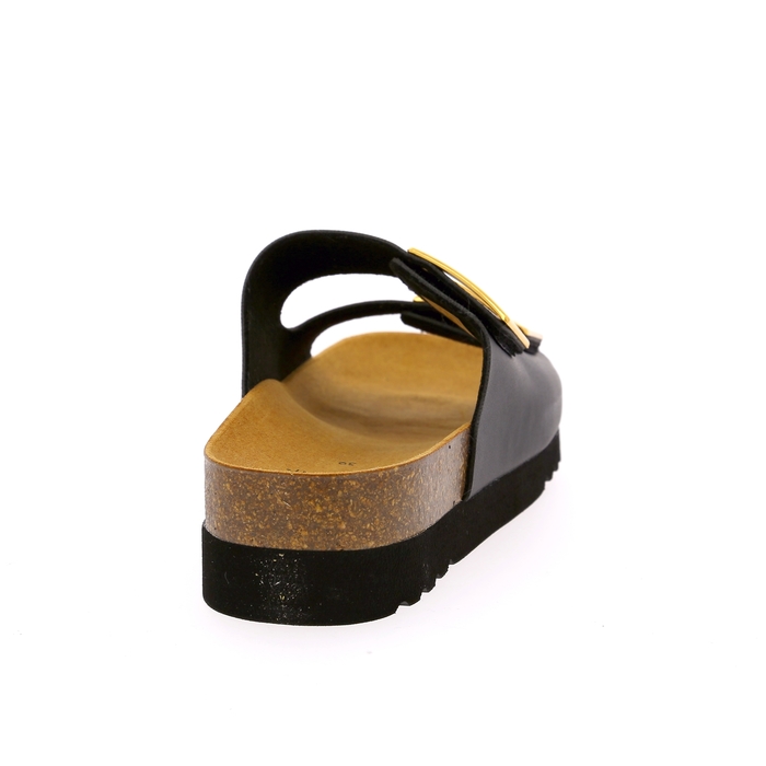 Scholl muiltjes - slippers zwart zwart