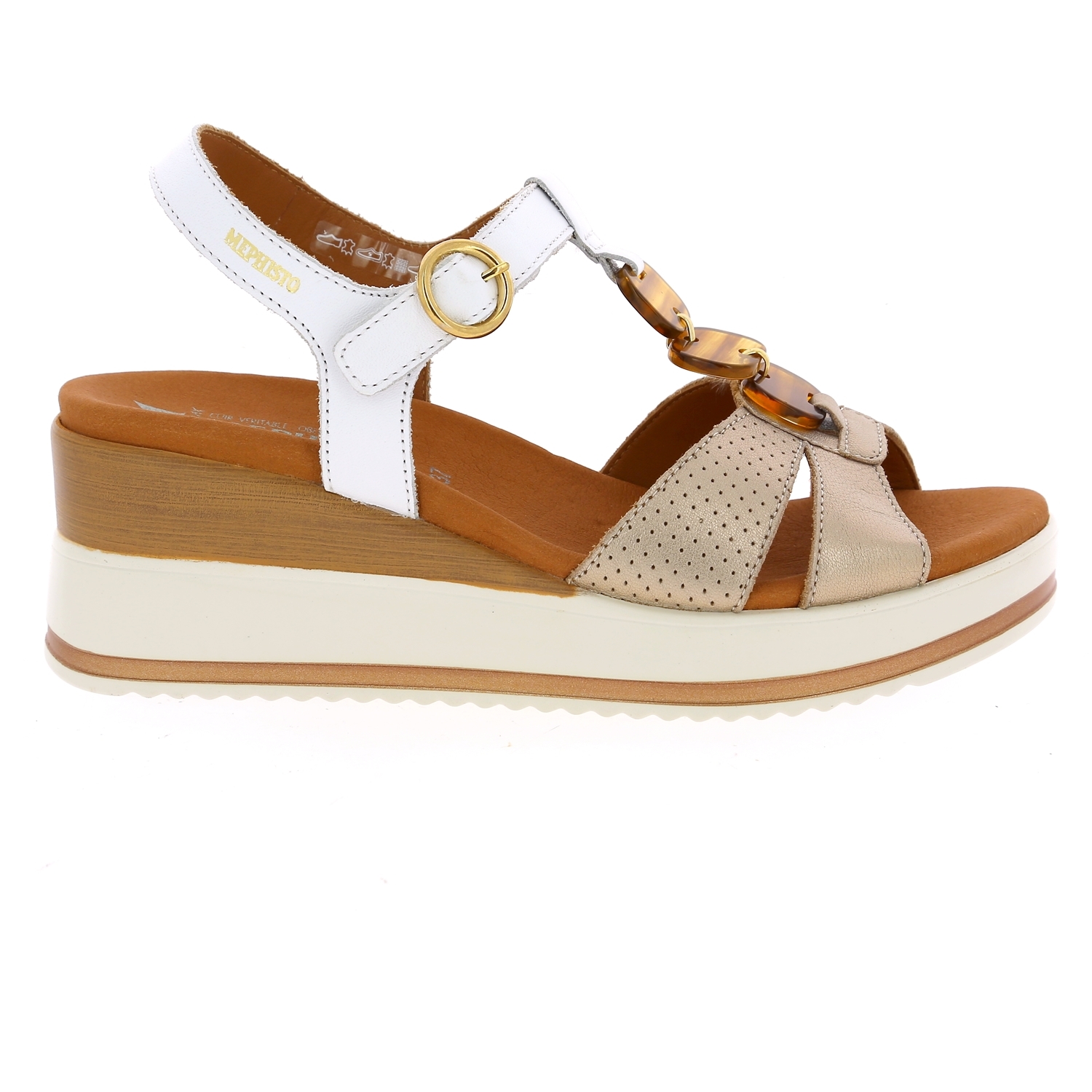 Zoom Mephisto sandales blanc